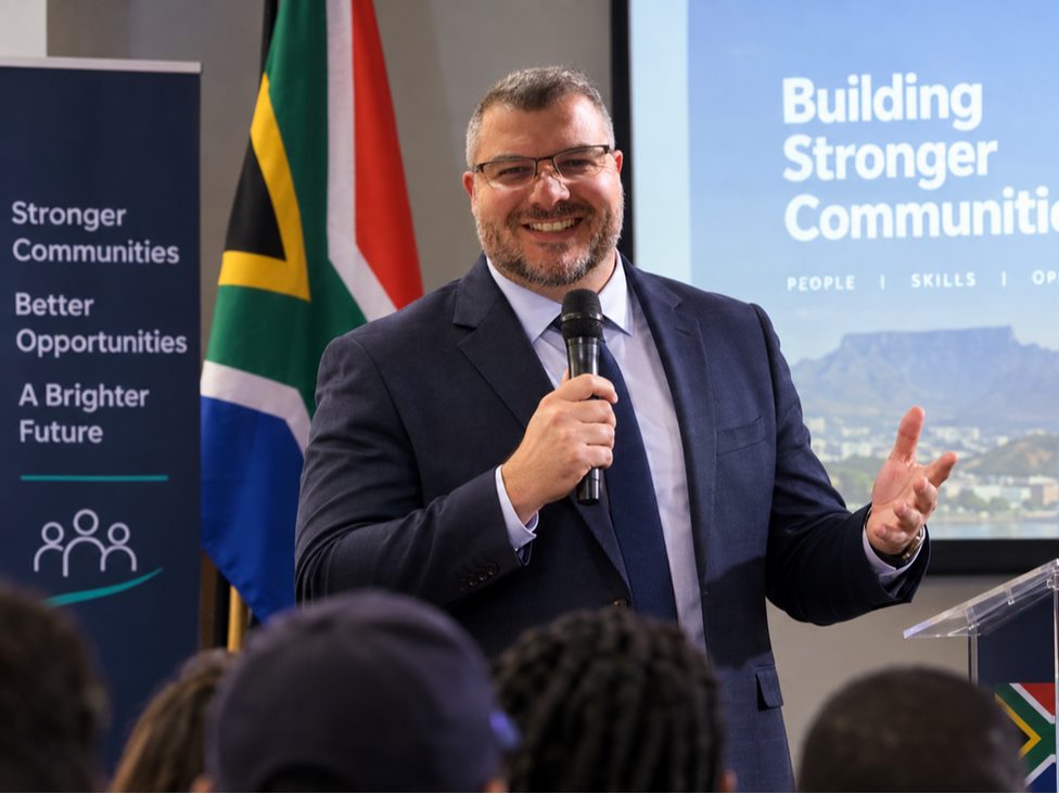 A speaker at a Let's Talk Money event