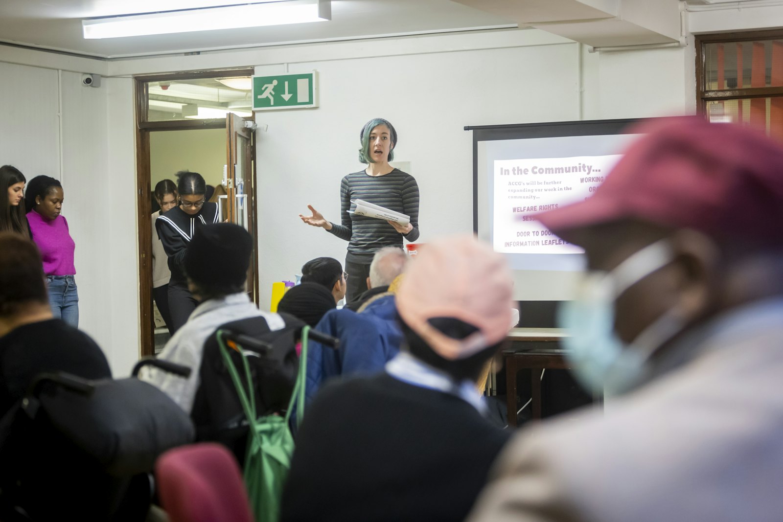 Presenter speaking to an audience